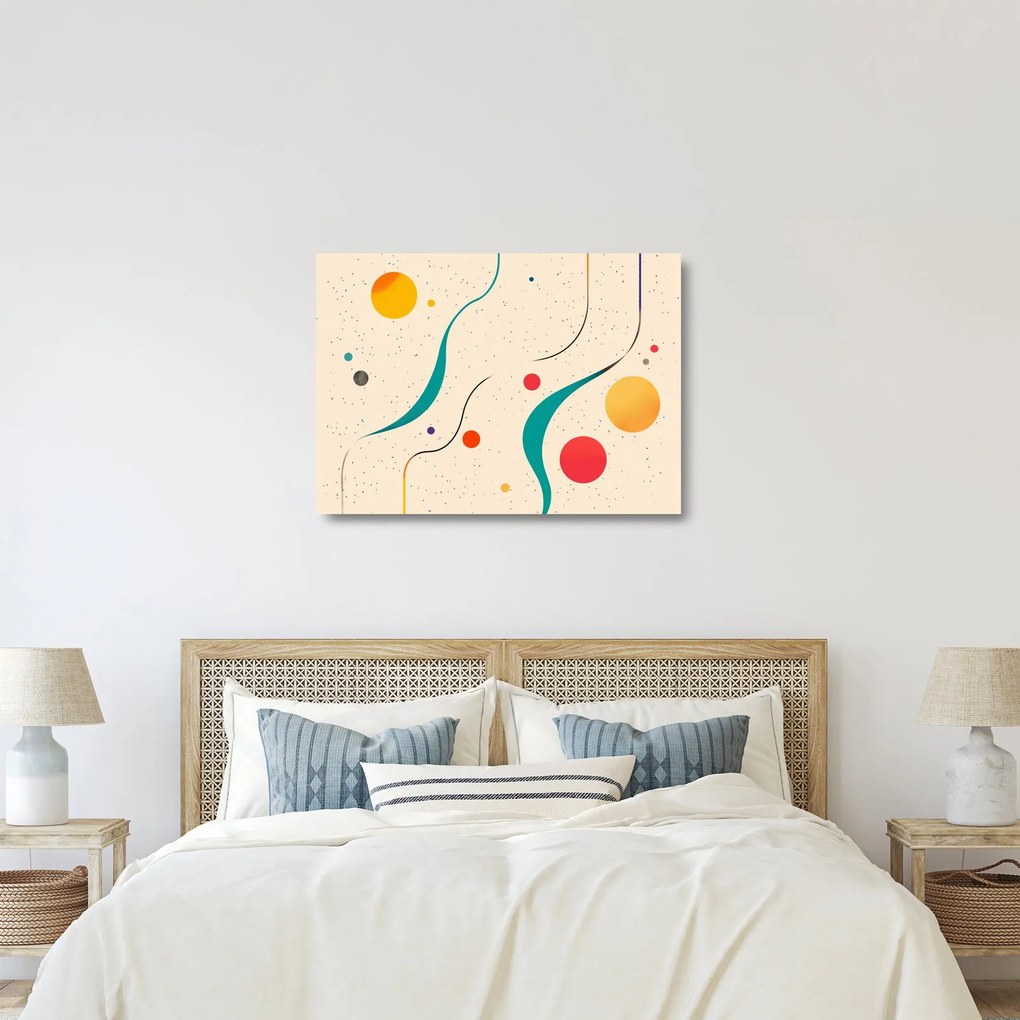 Obraz na szkle - Minimalistyczna kolorowa ilustracja (70x50 cm)