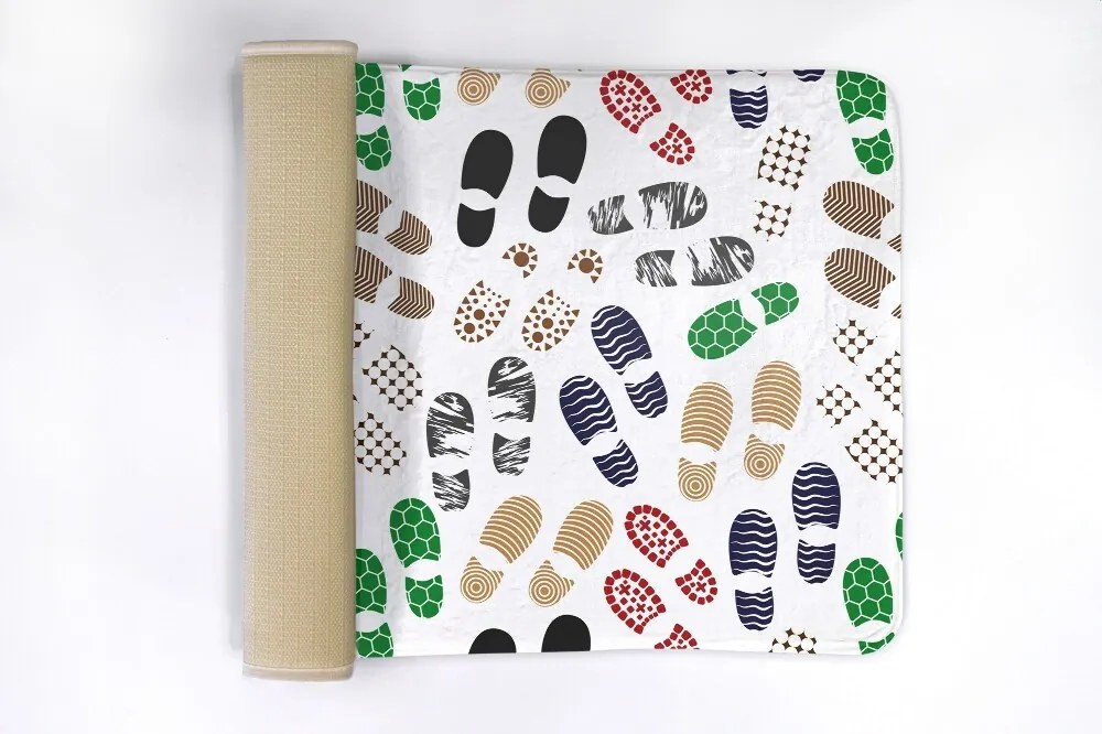 Dywanik łazienkowy antypoślizgowy Dywanik łazienkowy antypoślizgowy Ślady butów