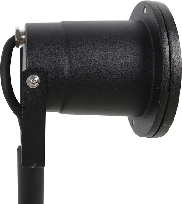 Klosz na szpikulec czarny regulowany IP44 w komplecie z kablem i wtyczką - Basic