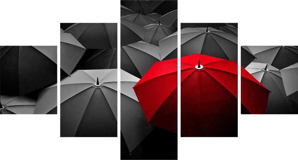Obraz otwartych parasoli (125x70 cm)