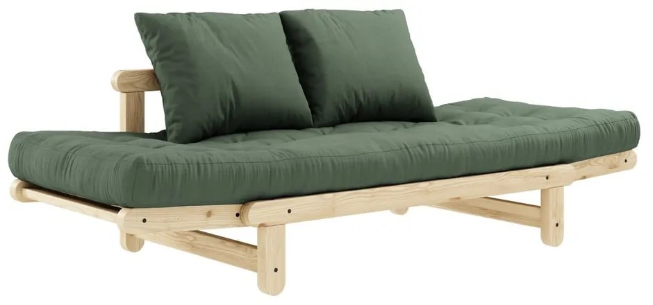 Sofa rozkładana Karup Design Beat Natural Clear/Olive Green