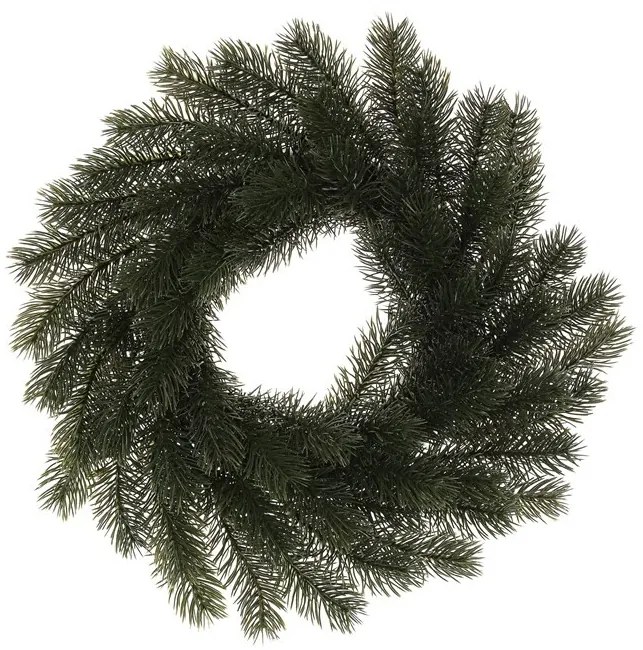 Sztuczny wieniec świerkowy, śr. 30 cm, ciemnozielony