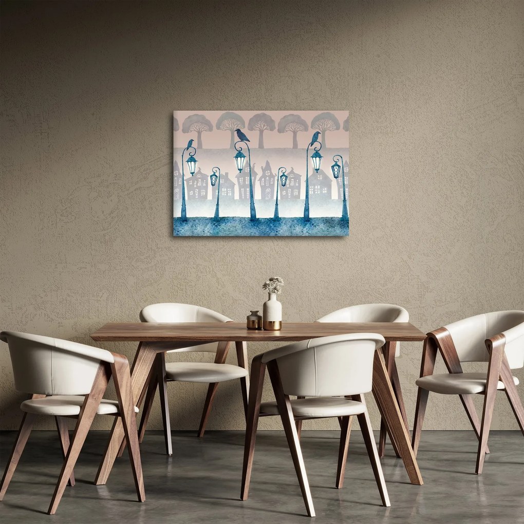 Obraz - Kruki strzegące miasta (70x50 cm)