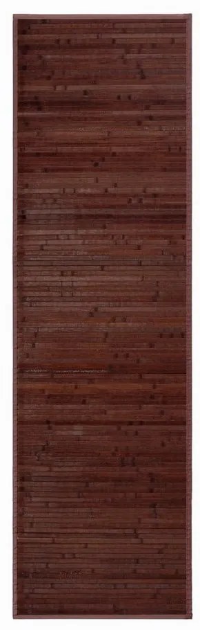 Ciemnobrązowy bambusowy dywan 60x200 cm – Casa Selección