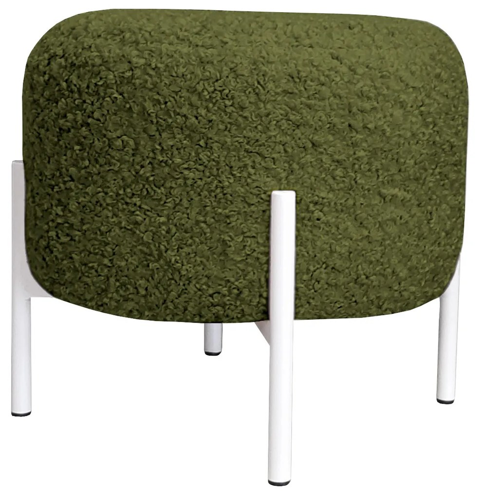 Pufa OLA LOFT ławka podnóżek metal biały Rolf14