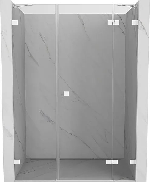 Mexen Lunar drzwi prysznicowe uchylne prawe 160 cm, transparent, białe - 834S-160-050-20-00-P