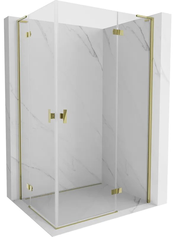 Mexen Mist-H L Duo kabina prysznicowa uchylna prawa 75 x 85 cm, transparent, złota - 8A5L-075L-085P-50-00