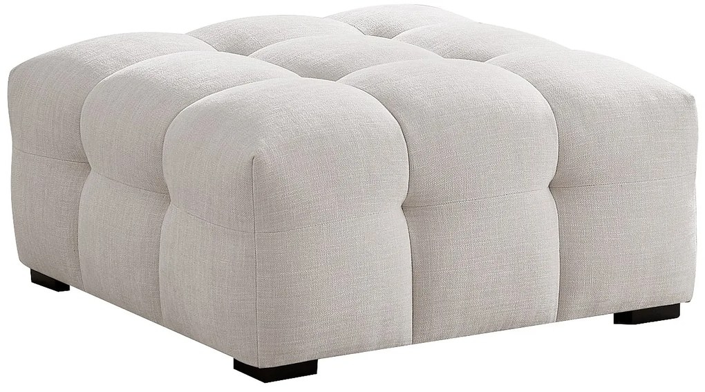 Pufa z beżową melanżową tapicerką - DILOME Pascala Morabito