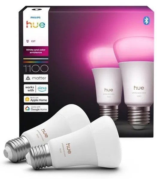 Zestaw 2x ściemnialne żarówki LED Philips Hue WACA E27/8,1W/230V 1000-20000K