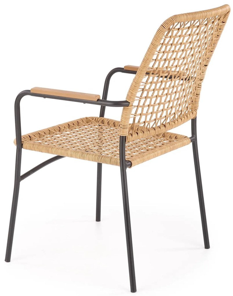 K457 krzesło naturalny, rattan syntetyczny, boho, skandynawski,