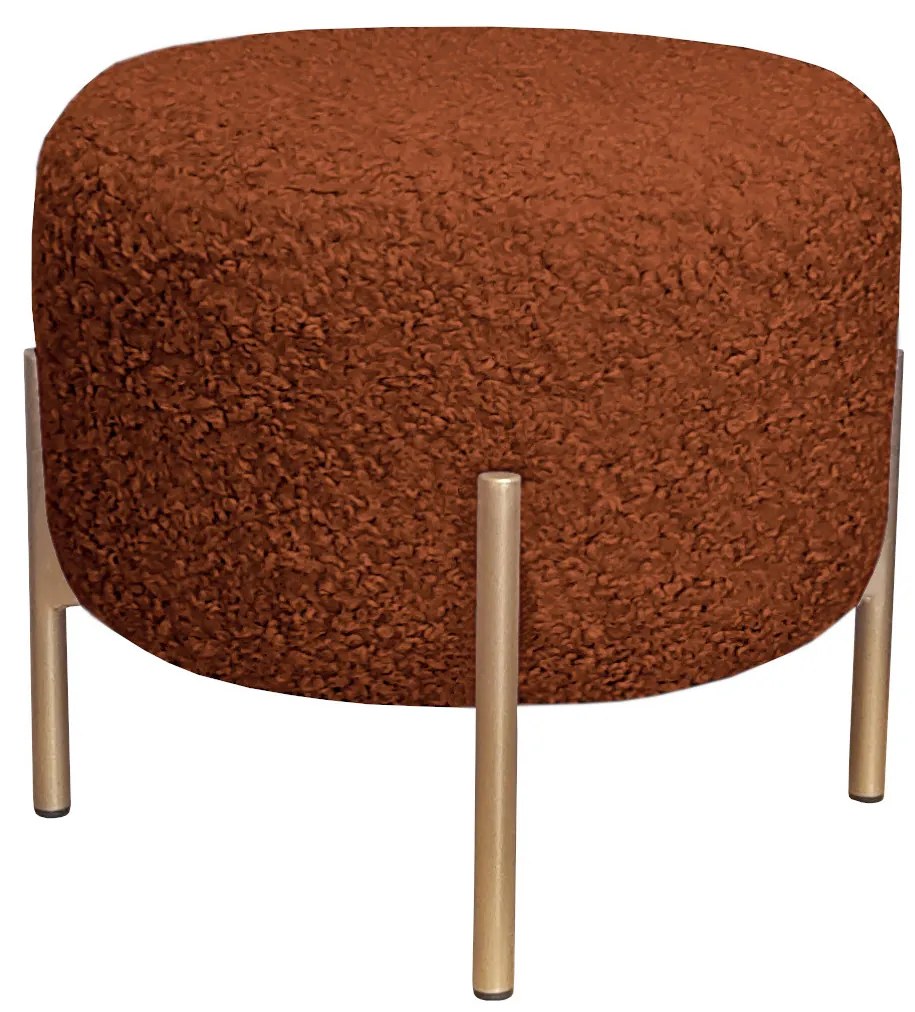 Pufa OLA LOFT ławka podnóżek metal złoty Rolf10