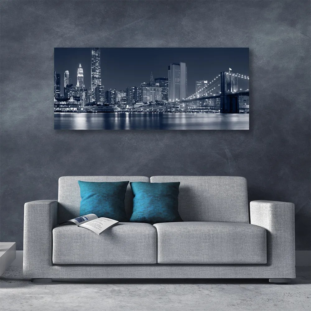 Obraz na płótnie Most nad Miejską Rzeką