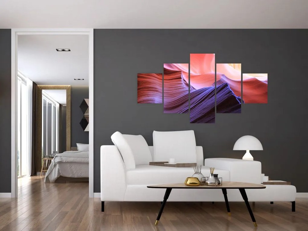 Obraz - kolorowy piasek (125x70 cm)
