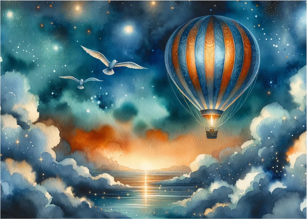 Obraz - Lot pod nocnym niebem (70x50 cm)