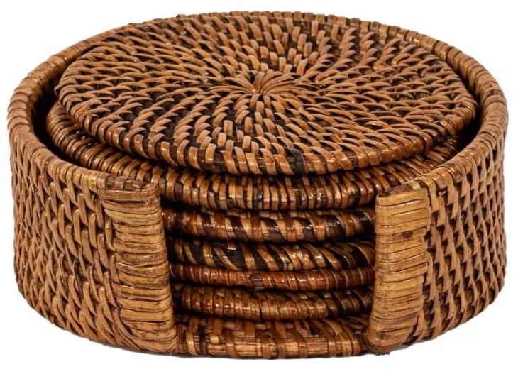 Brązowe rattanowe podkładki zestaw 6 szt. – Tiseco Home Studio