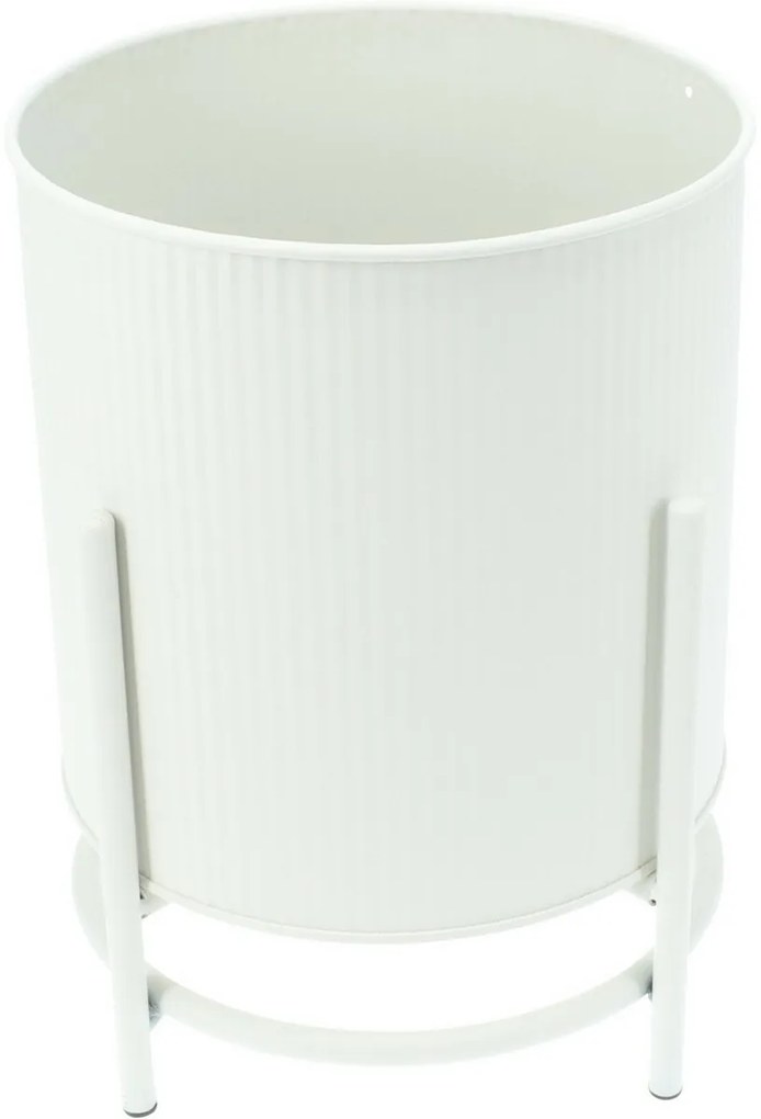 Zestaw stojaków metalowych na kwiaty Celano biały, 2 szt.