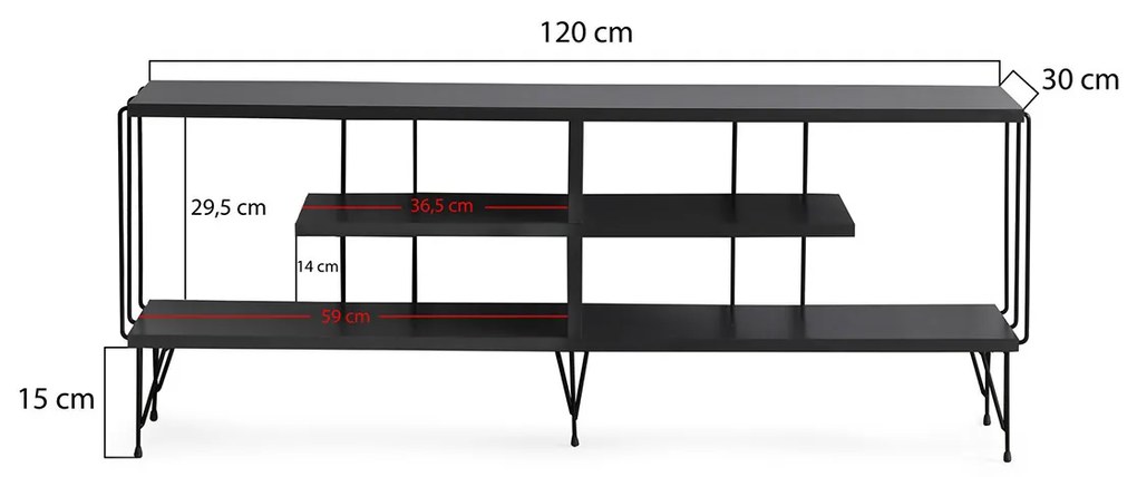 Stolik pod telewizor Eze Anthracite