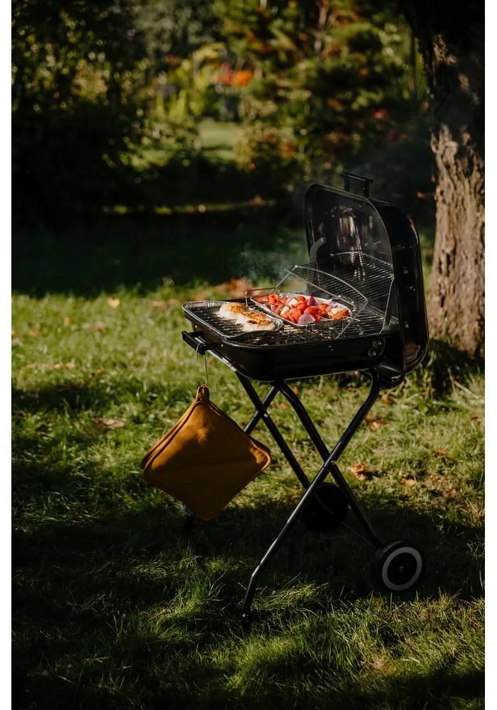 Prostokątny grill na węgiel drzewny Cattar Trapani, 43x40 cm