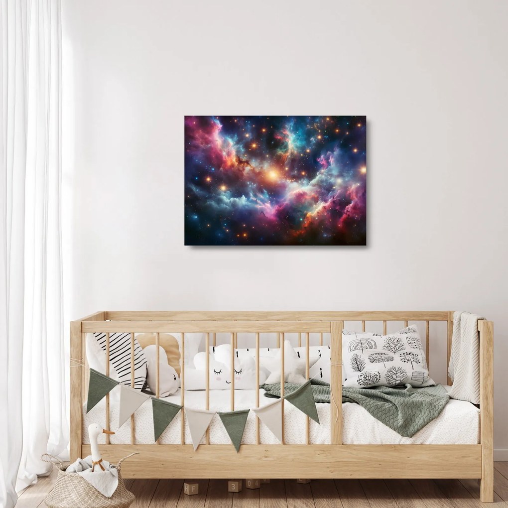 Obraz na szkle - Ciemny kosmos (70x50 cm)