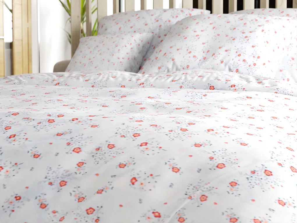 PrzytulneMieszkanie.pl PrzytulneMieszkanie.pl Pościel z mikrowłókna FLORINE kremowa Rozmiar pościeli: 70 x 80 cm | 140 x 200 cm