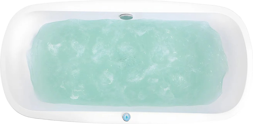Wanna z hydromasażem z diodami LED SIRGAO - 1-osobowa - 155L - 75x150cm - Biała
