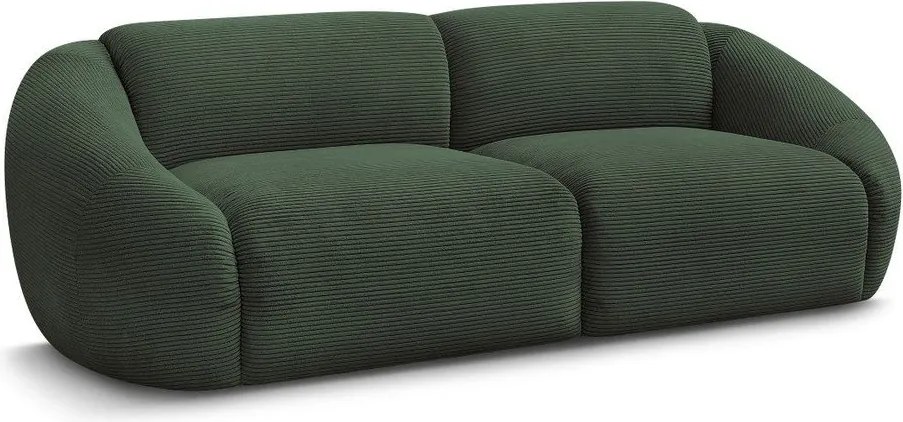 Zielona sztruksowa sofa 250 cm Tina – Bobochic Paris