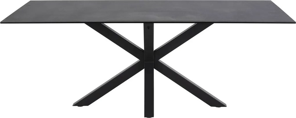 Czarny stół z ceramicznym blatem Heaven 200x100