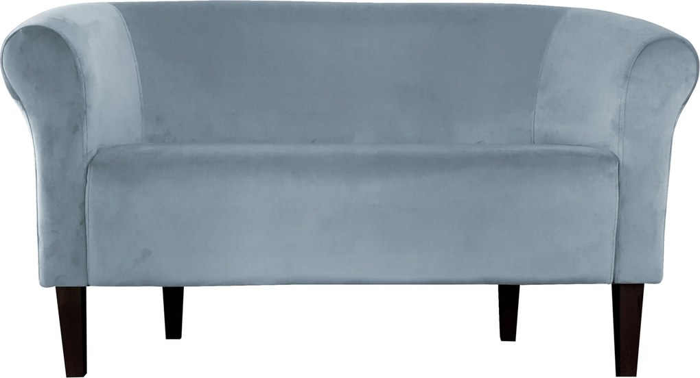 Sofa Milo tkanina Welur : Kolor nogi - Venge, Kolor tkaniny - VELVET - BL06, Typ tkaniny - Velvet, Wysokość nogi - 20 cm