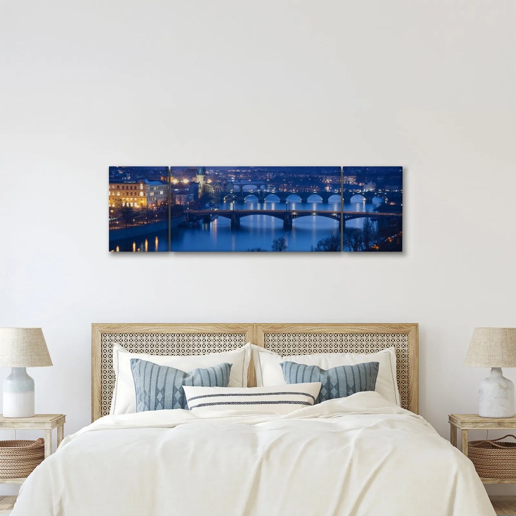 Obraz praskich mostów (170x50 cm)