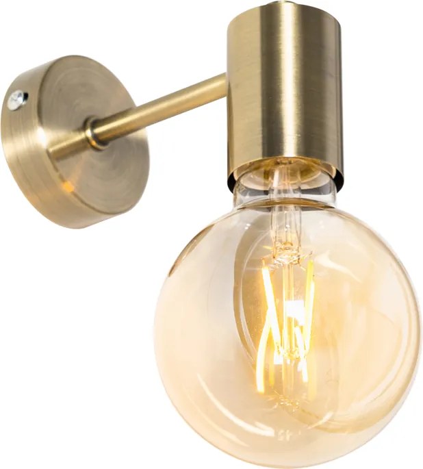 Industrialna lampa ścienna brązowa - Facil