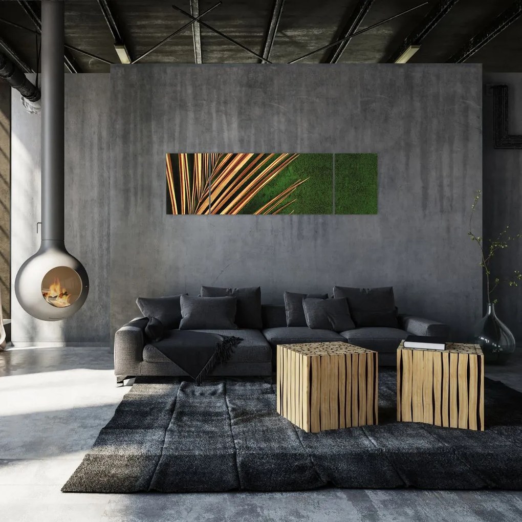 Obraz z liściem (170x50 cm)