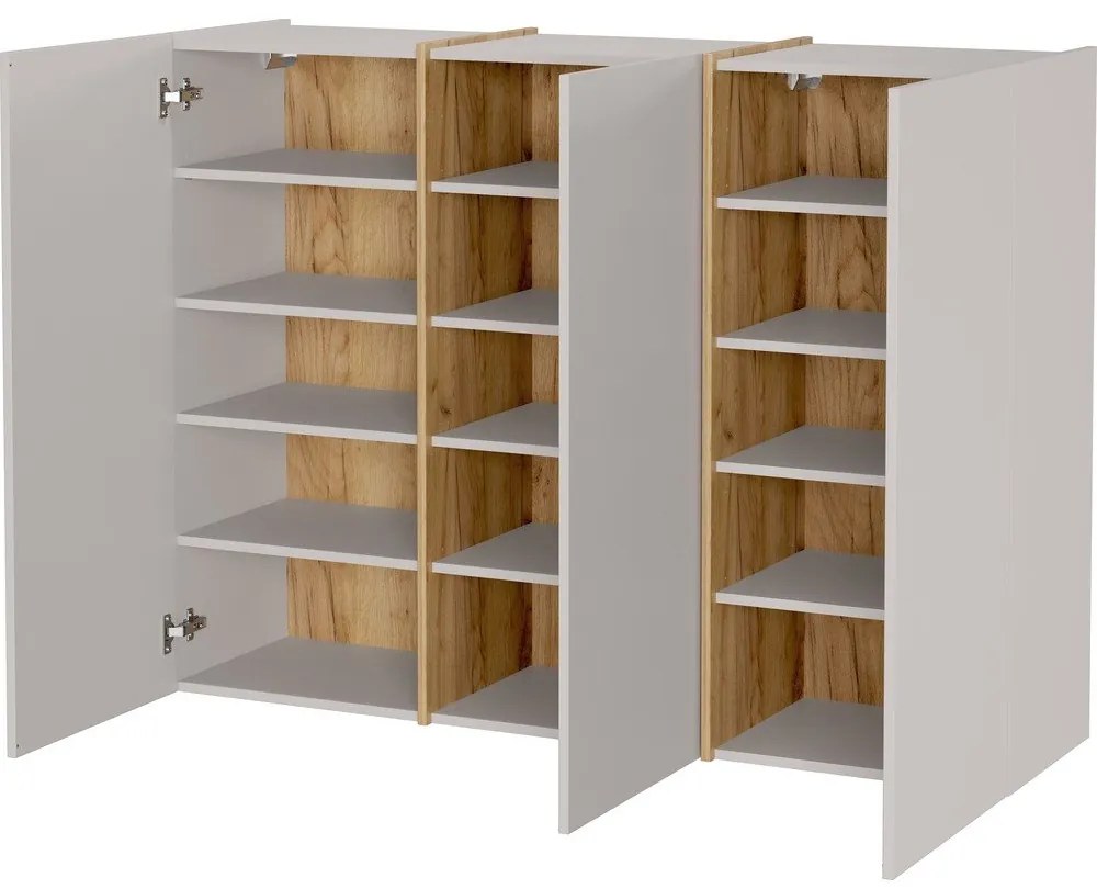 Kremowa szafka pod przedpokoju 138x103x38 cm Libbiano – Germania