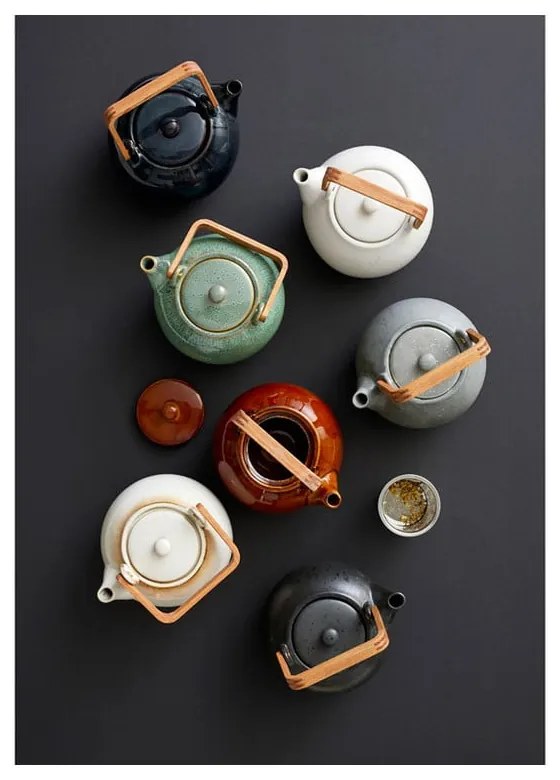 Zielony dzbanek do herbaty ceramiczny z sitkiem 1,2 l Gastro Green – Bitz