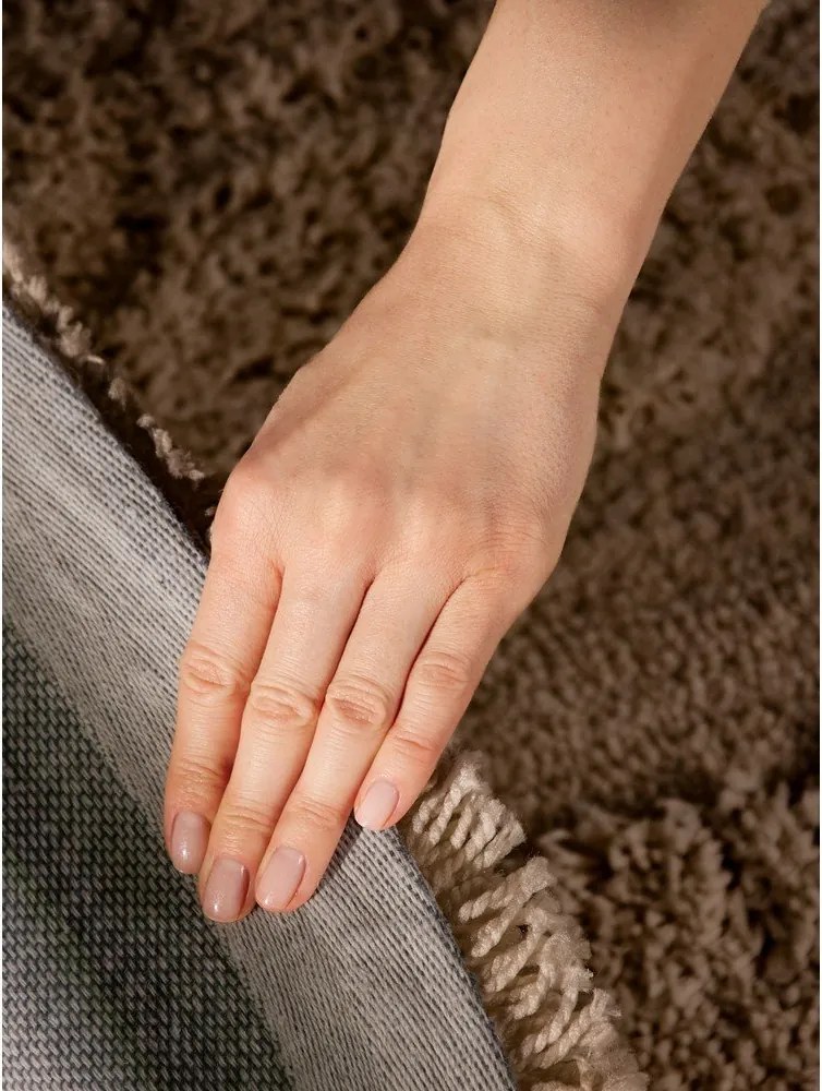 Brązowy okrągły dywan tkany ręcznie ø 160 cm Lambeth Jasper – Ted Baker