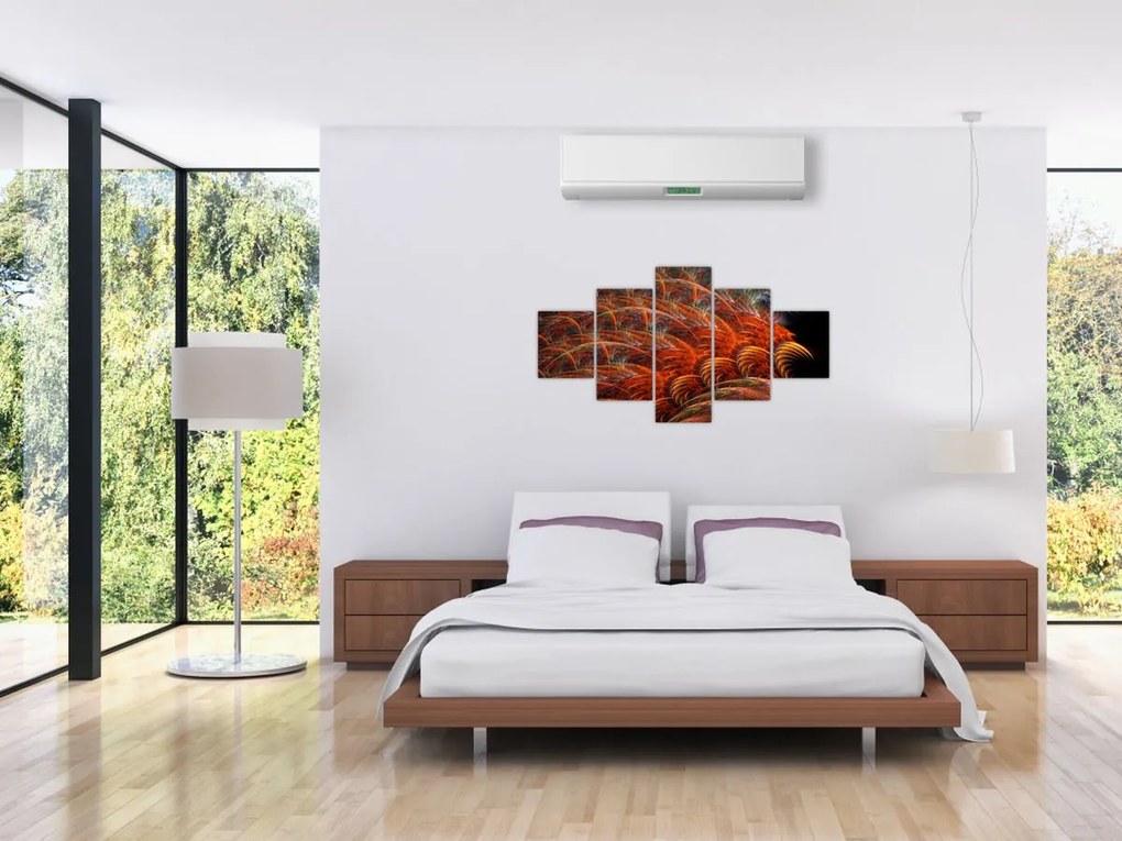 Obraz - Abstrakcyjna imitacja piór (125x70 cm)