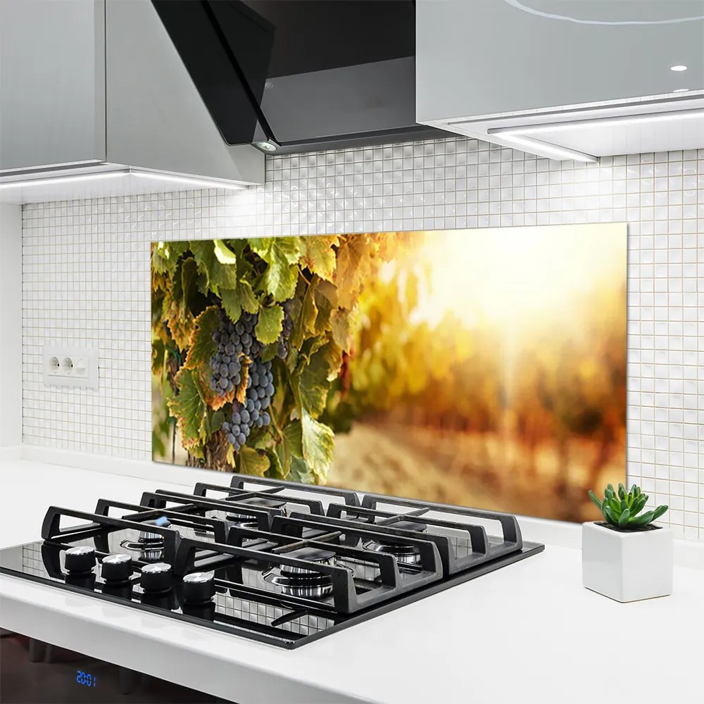 Panel Szklany Winna Winorośl w Detalu