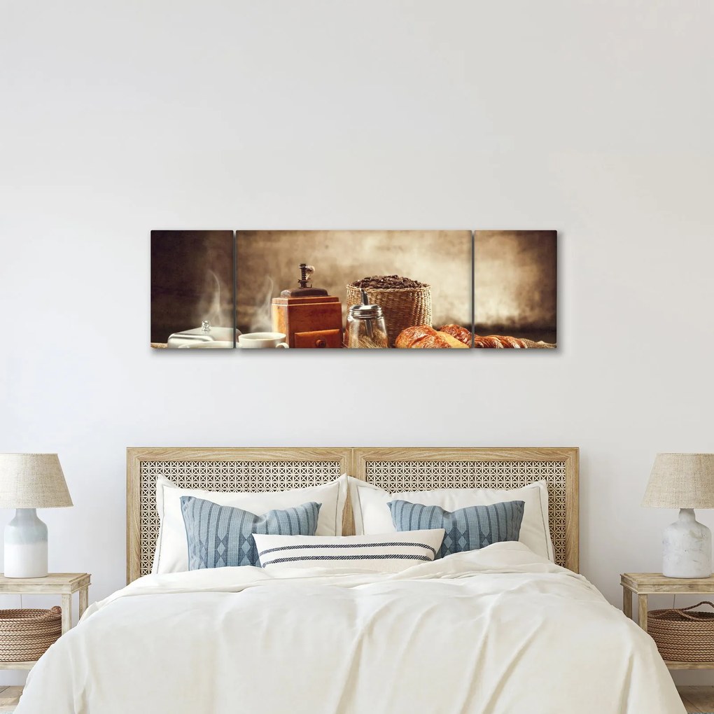 Obraz - Kawa i śniadanie (170x50 cm)