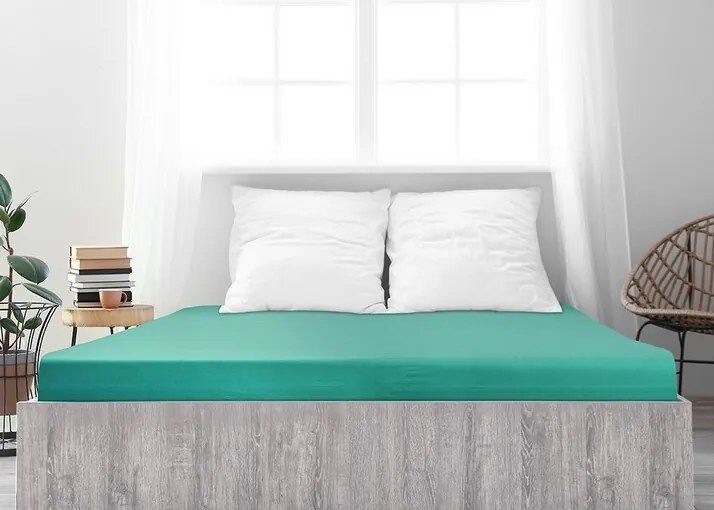 4Home prześcieradło jersey Ideal zielony turkus, 100 x 200 cm