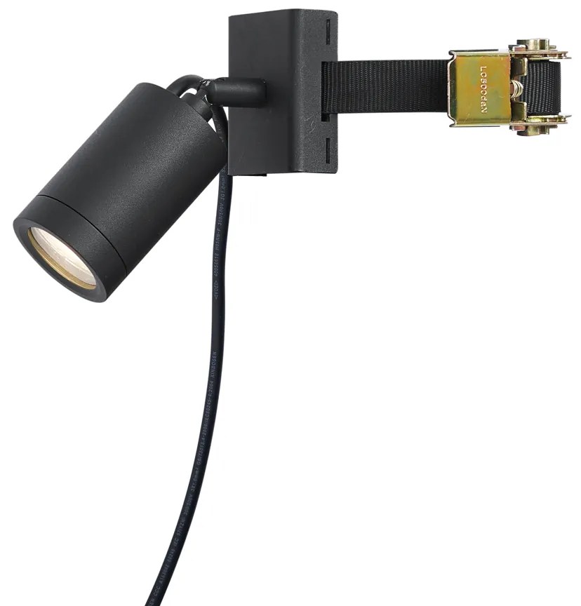 Reflektor zewnętrzny czarny do drzewa GU10 50mm obrotowy i przechylny IP65 - Solo