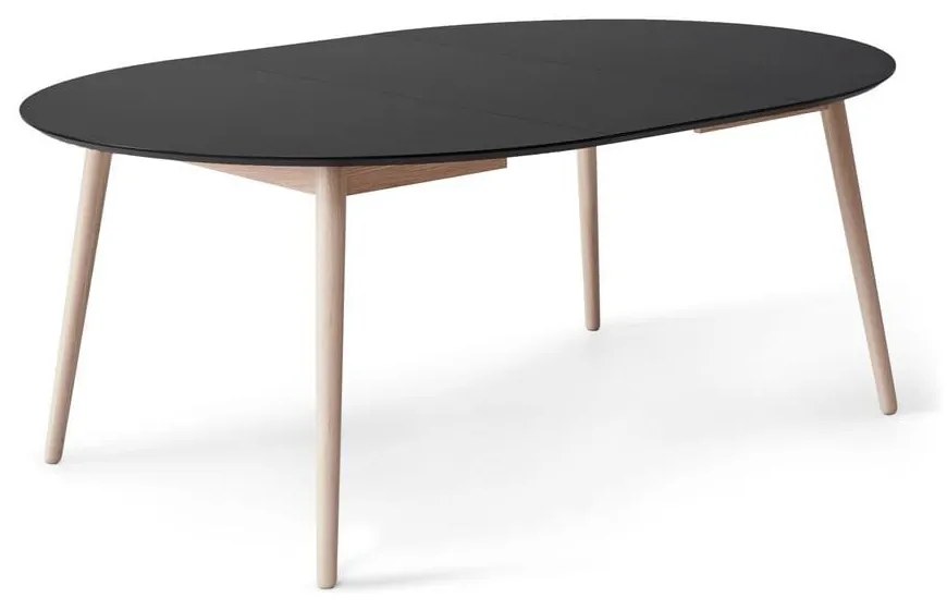 Okrągły rozkładany stół z dodatkowym czarnym blatem ø 135 cm Meza – Hammel Furniture