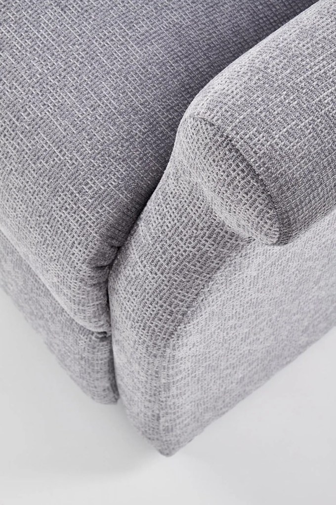 Fotel Uszak Rozkładany z Masażerem Popielaty, Szary AGUSTIN M