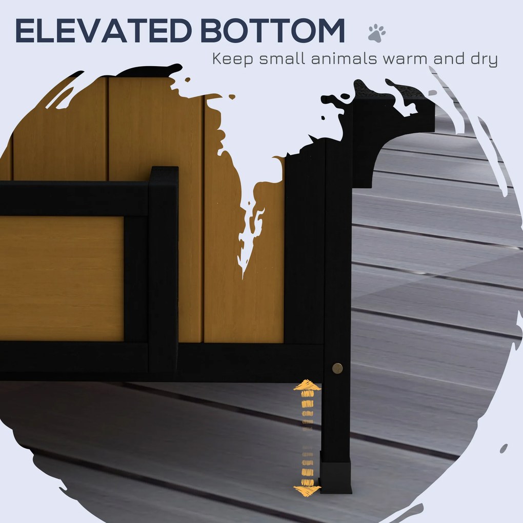 PawHut Dom dla Kotów Żółty z Drewna Sosnowego 96x65x85,5cm | Aosom PL