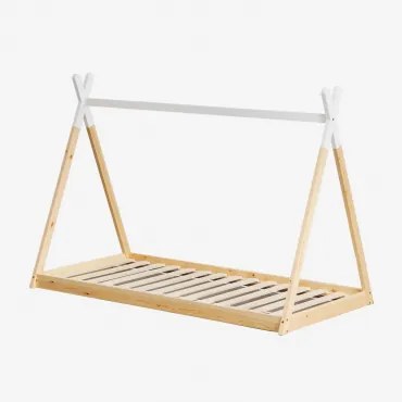 Łóżko Na Materac 90 Cm Z Drewna Sosnowego Typi Kids Naturalna & 90 X 190 Cm & Bez Materaca - Sklum