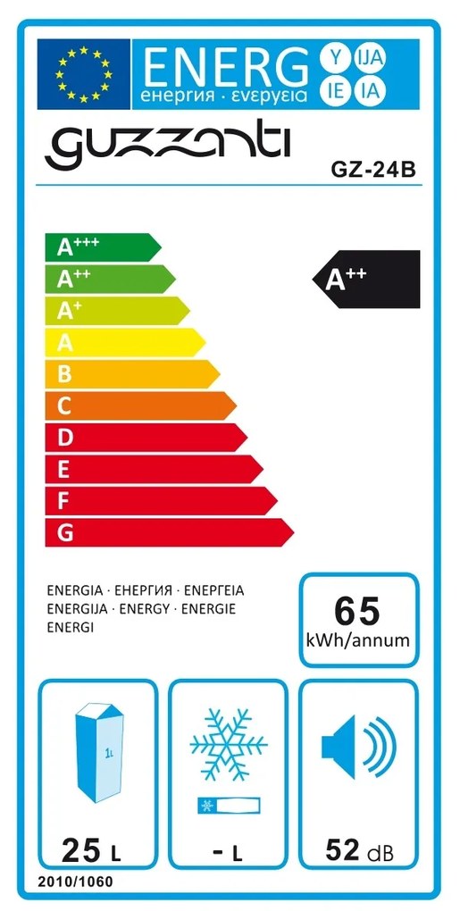 Guzzanti GZ Chłodziarka termoelektryczna 24B, 40 x 37,5 x 29,5 cm