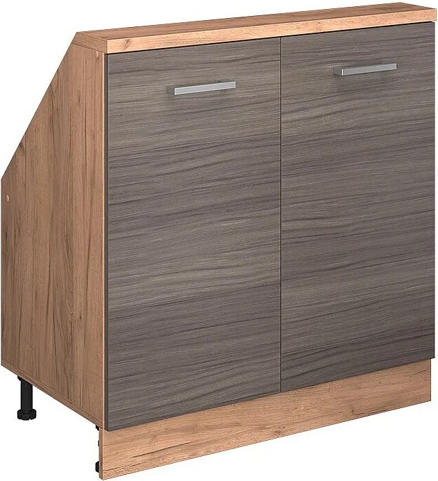 Szafka kuchenna na dach skośny szlachetna szarość 80x46x81.6 r-line