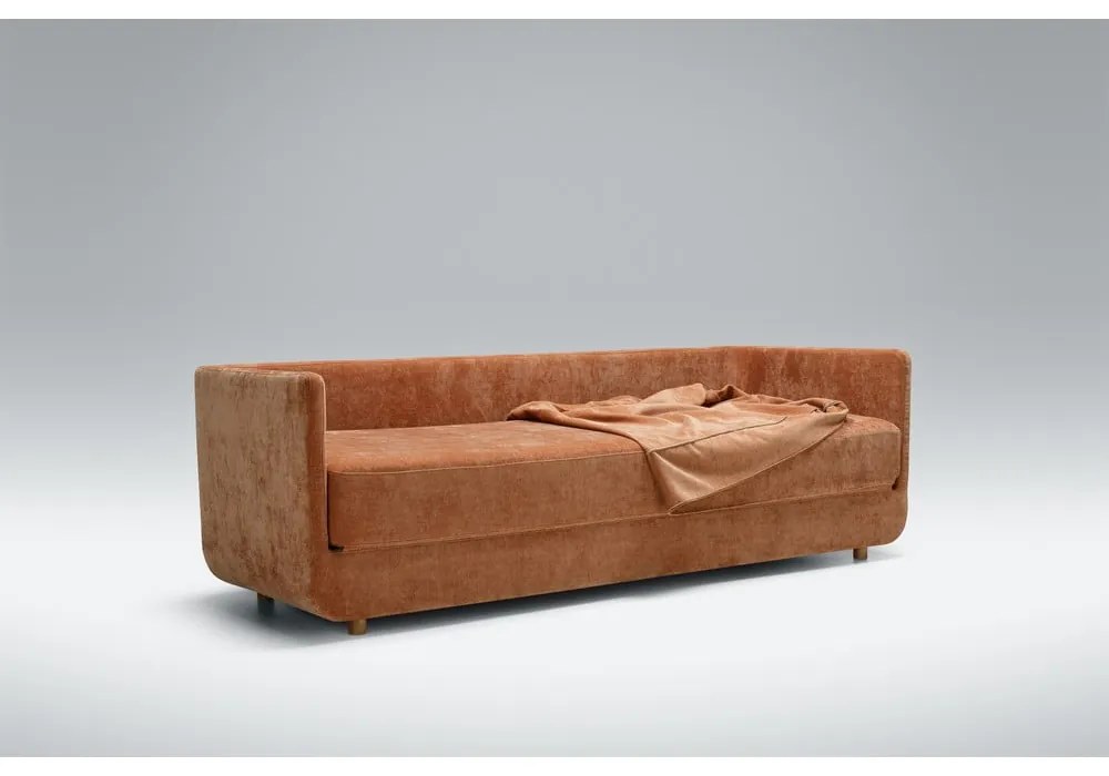 Pomarańczowa rozkładana sofa 214 cm Stiny – Sits