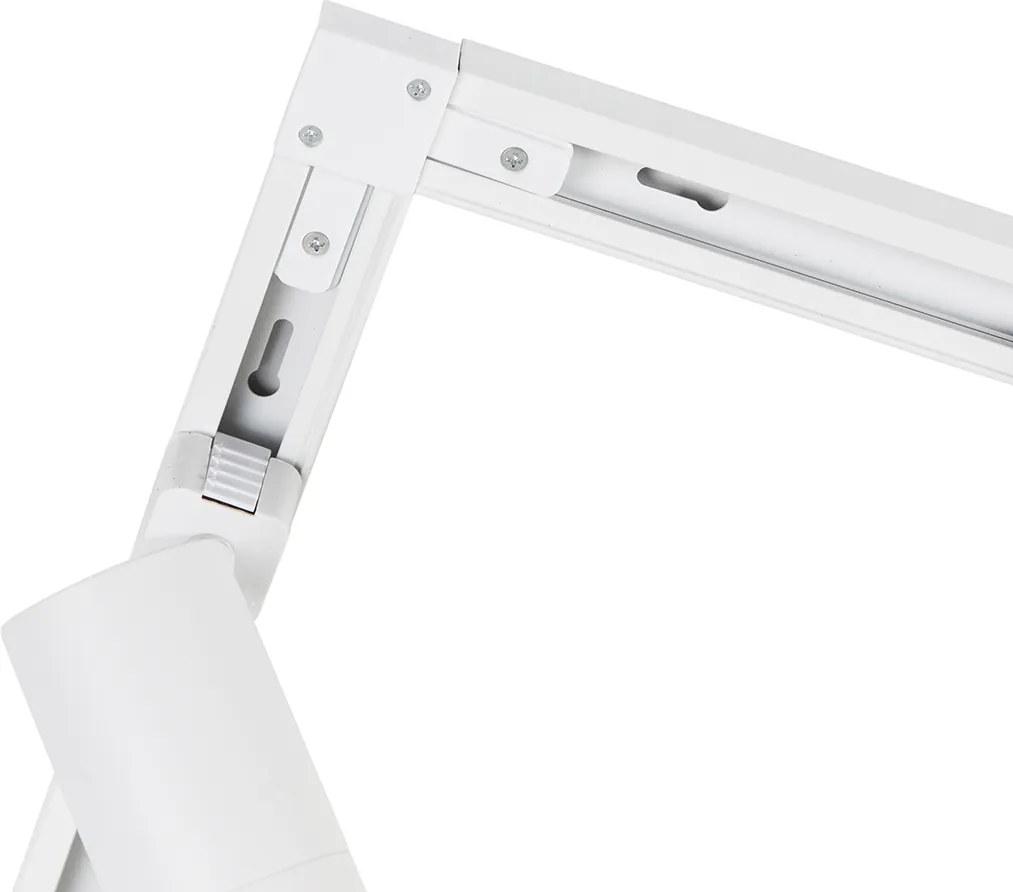 Nowoczesny 1-fazowy system oświetlenia szynowego z 15 reflektorami biały - Iconic Jeana