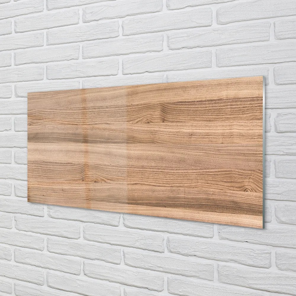 Panel szklany do Kuchni Szlachetna Struktura Drewna