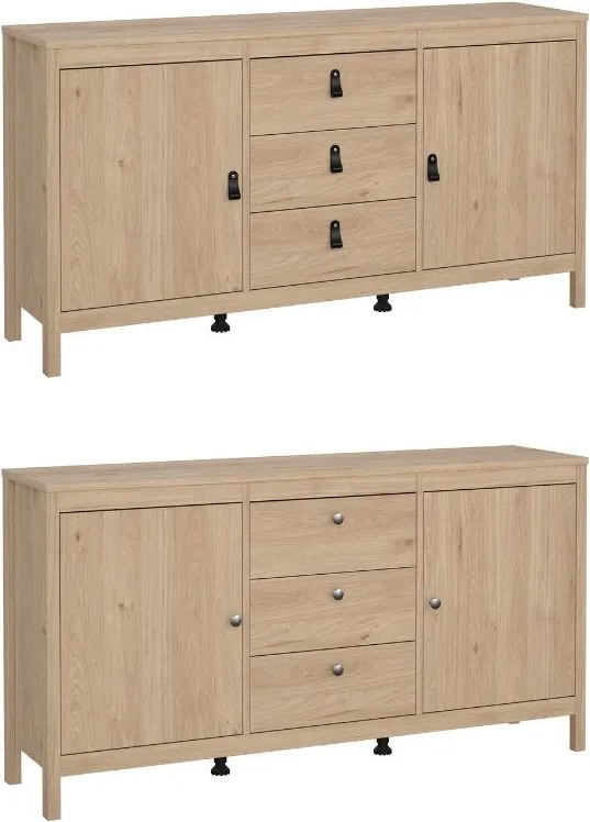 Komoda pokojowa z szafkami i szufladami Madrid 3+2, jackson hickory