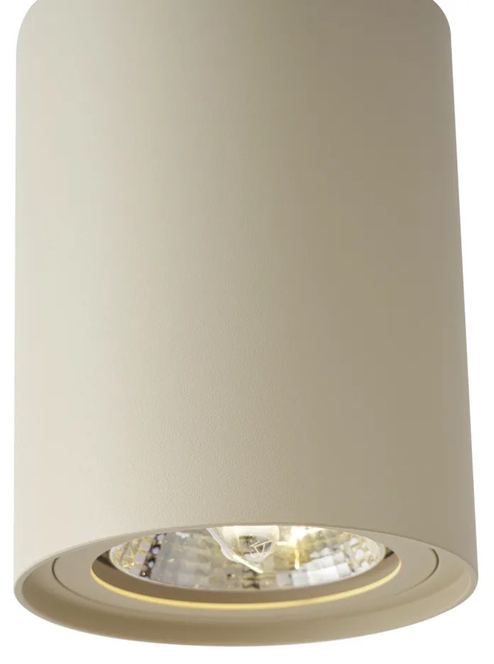 Nowoczesna lampa wisząca beżowa z białym do systemu szynowego 1-fazowego GU10 70mm - Iconic Holt Nowoczesny Oswietlenie wewnetrzne